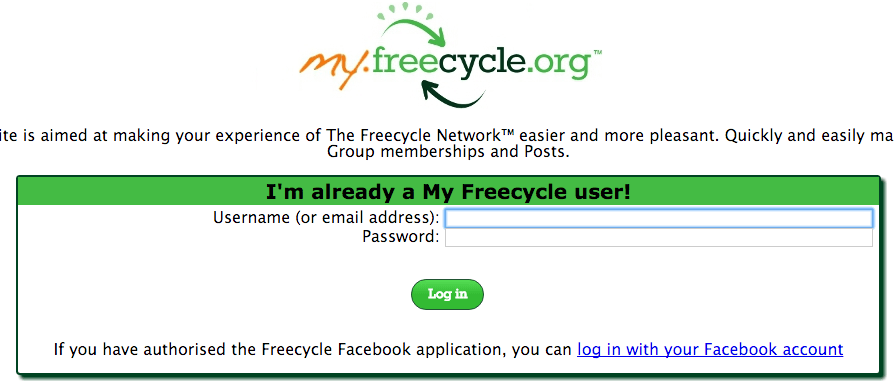 freecycle cosas gratis en Londres – Registrarse
