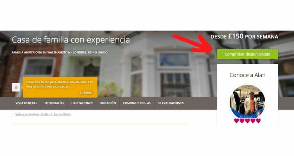 Homestay disponibilidad Alojamiento en Londres cortas estancias
