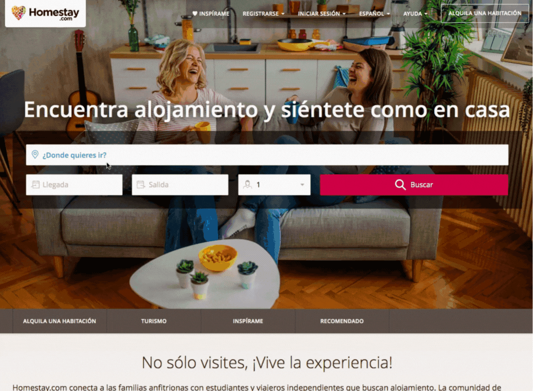 Cómo encontrar alojamiento con Homestay.com