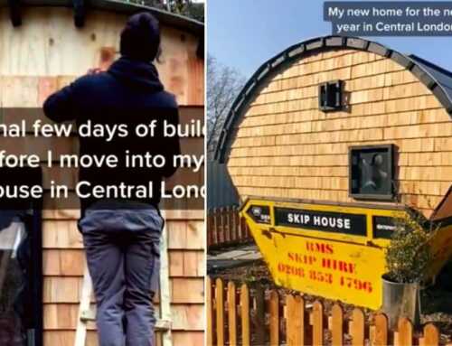 ¡Vivir en un contenedor de basura en Londres! La solución creativa de un joven a los elevados costos de alquiler