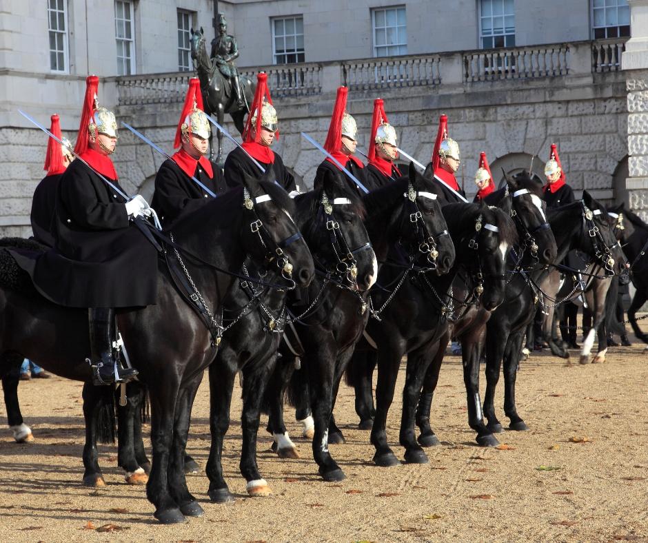 Jinetes de la Caballería de la Casa Real británica en Londres – Estoy en Londres Jinetes de la Caballería de la Casa Real británica en Londres